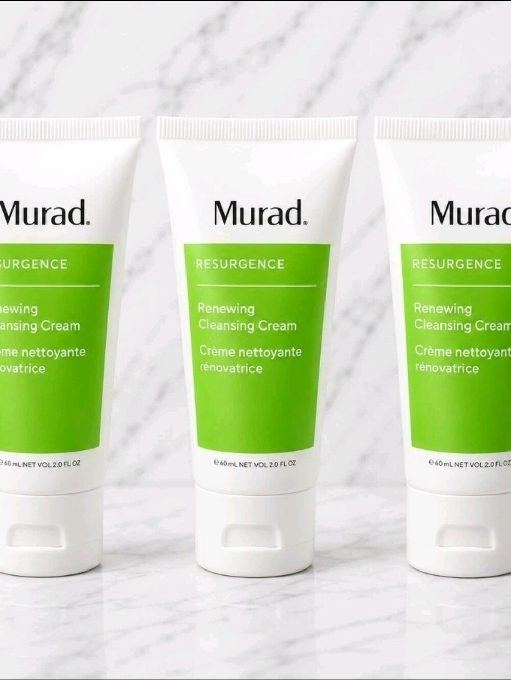 3 x Murad Resurgence Renewing Cleansing Cream 2 oz/60ml each NEW, SEALED!